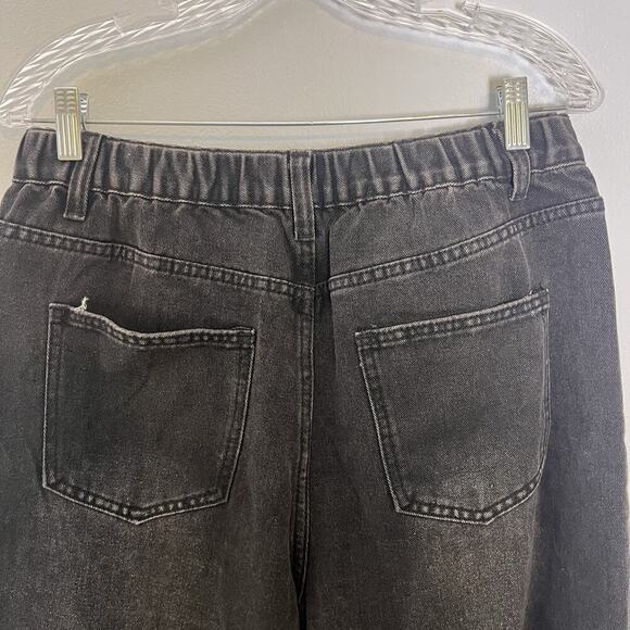 NWT Dazy Women's Black Wide Leg Jeans Boho Elastic Waistband Sz XL - Picture 11 of 15